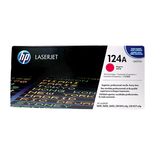 HP 124A Magenta Original LaserJet Toner Cartridge Genuine OEM Printer Supply