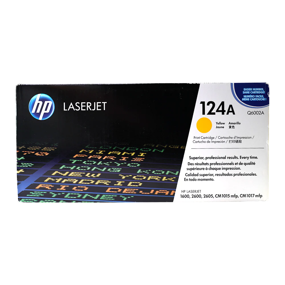 HP 124A Yellow Original LaserJet Toner Cartridge Genuine OEM Printer Supply