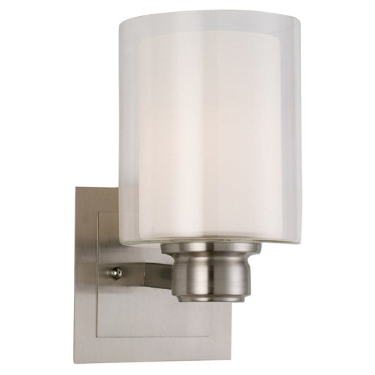 The Design House Oslo Wall Light in Satin Nickel