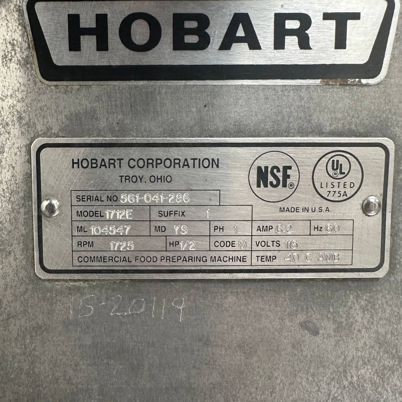 Hobart 1712E Automatic Commercial Deli Meat & Cheese Slicer