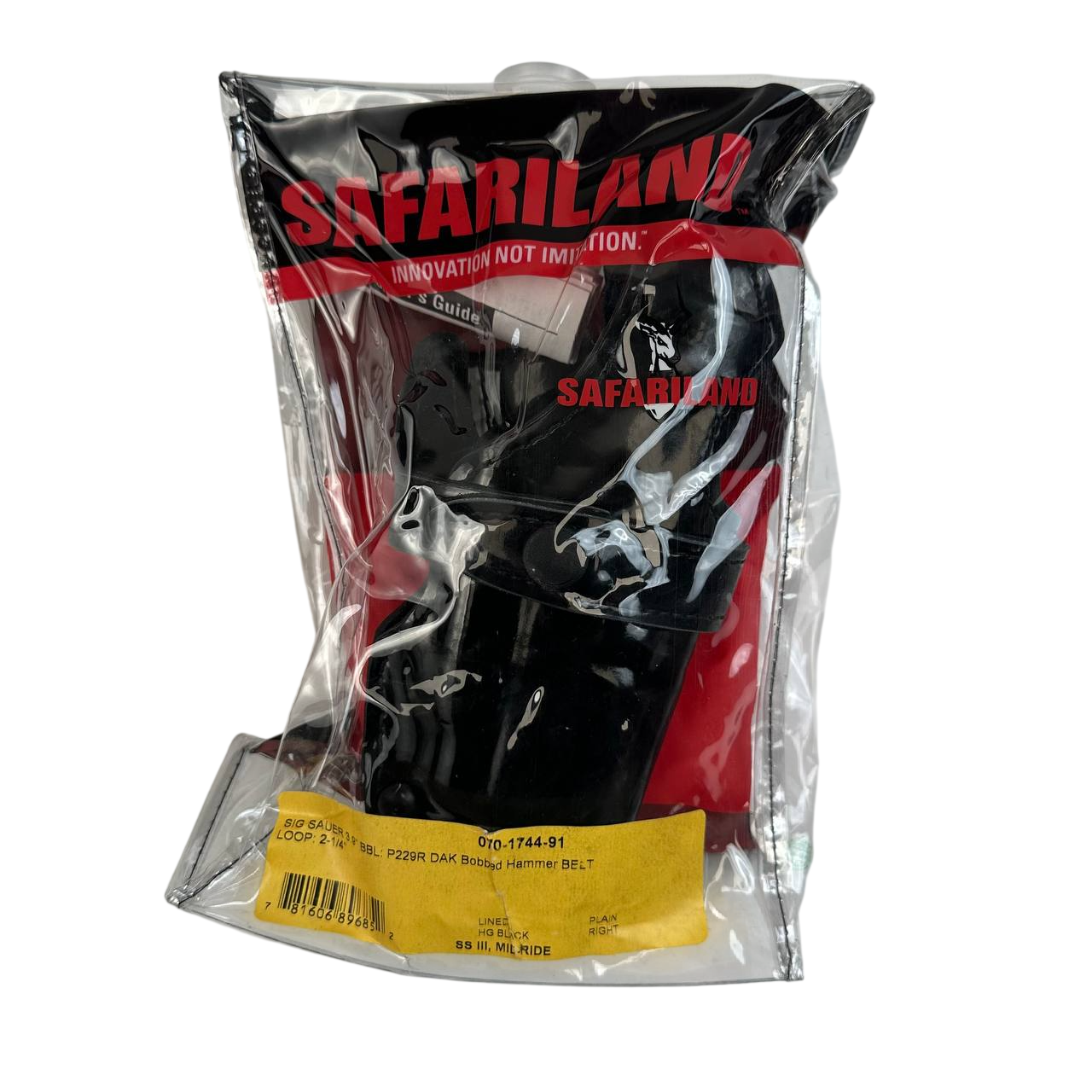 Safariland 070 SSIII Level III Retention Duty Holster – SIG P229R DAK, Plain Black (Right Hand)
