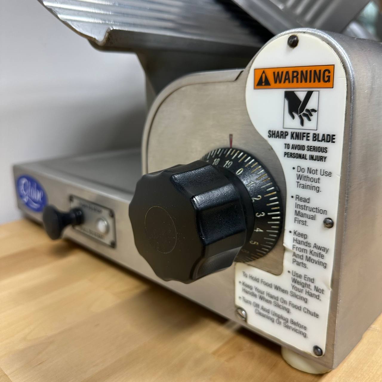 Globe Meat Slicer with attached sharpener