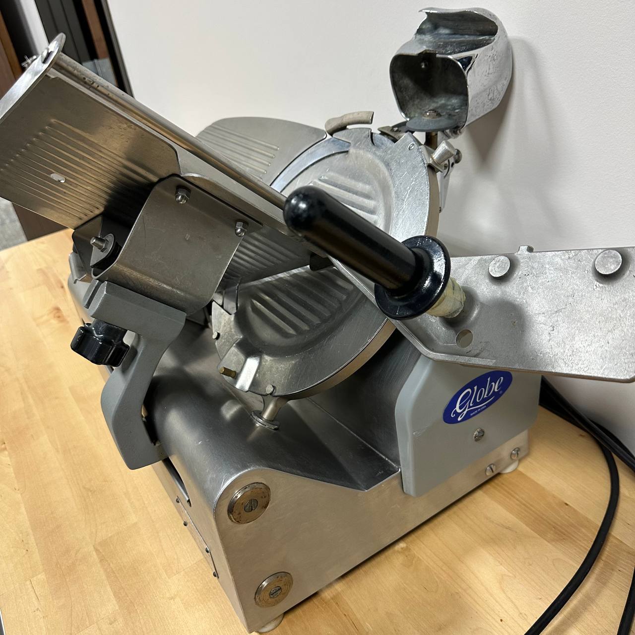 Globe Meat Slicer with attached sharpener