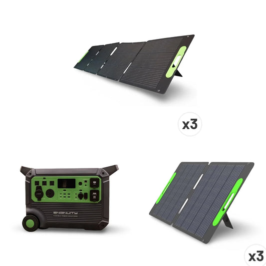(L)arge Kit with 1200 Watts of Solar panels