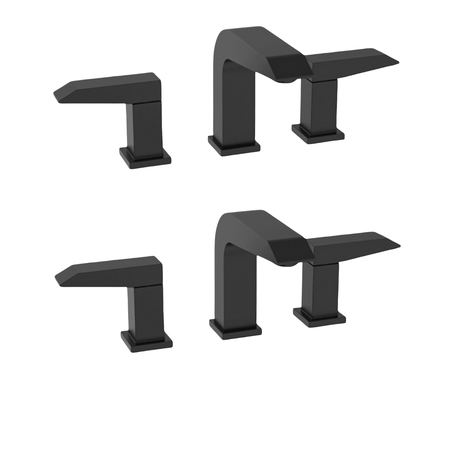 2 Pack Cask 3 Hole Vanity Faucet in Matte Black
