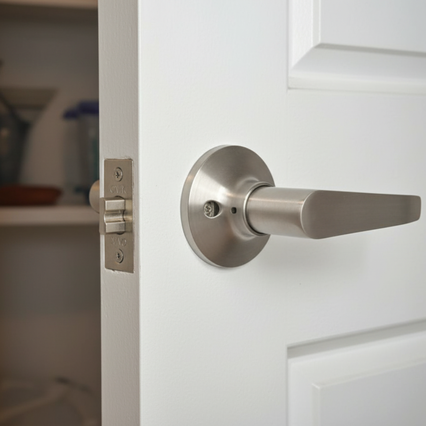 10 Pack Brushed Nickel Door Handles Passage Door Levers, Heavy Duty Closet/Hallway