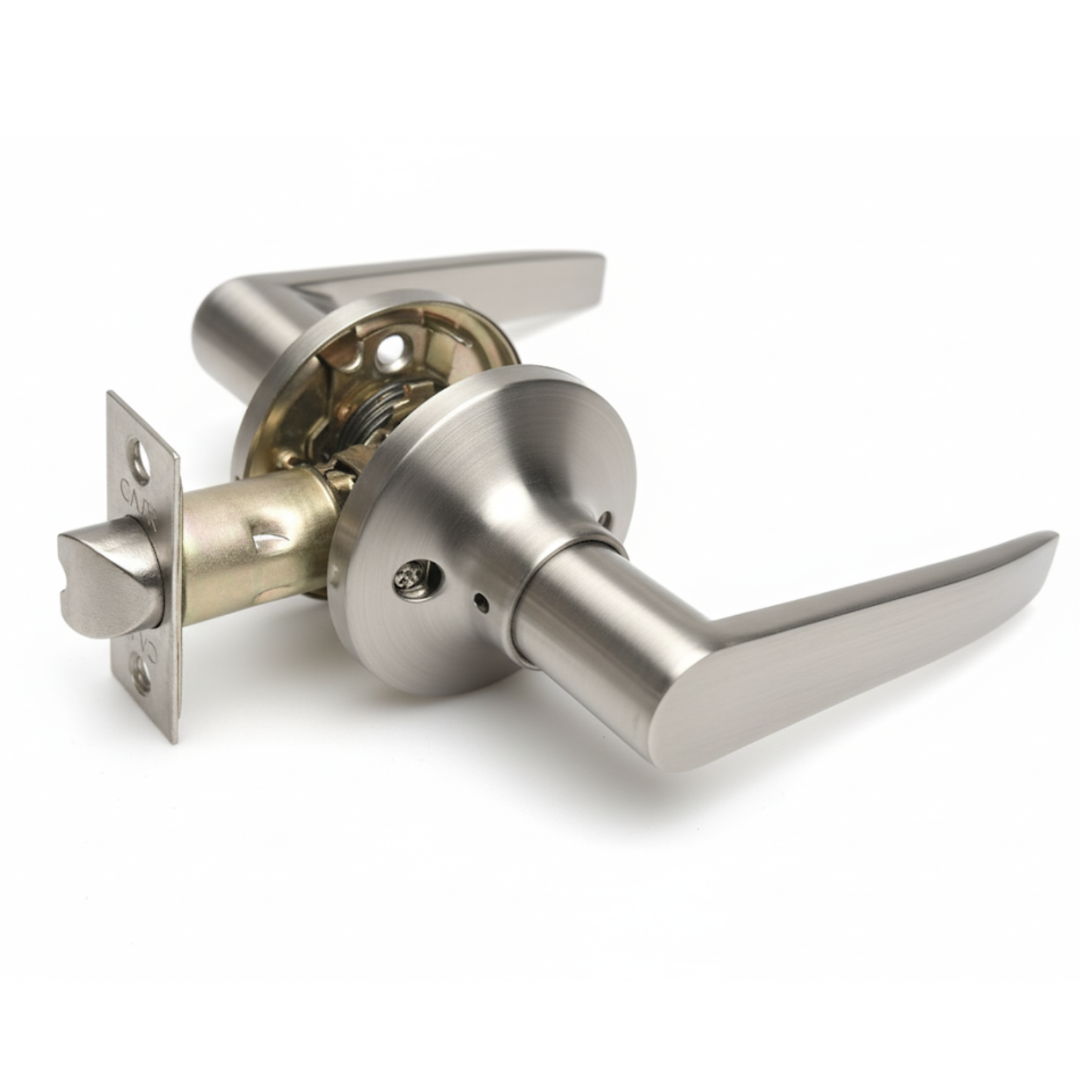 10 Pack Brushed Nickel Door Handles Passage Door Levers, Heavy Duty Closet/Hallway