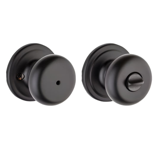 Kwikset Signature Series Hancock Matte Black Interior Privacy Door Knob